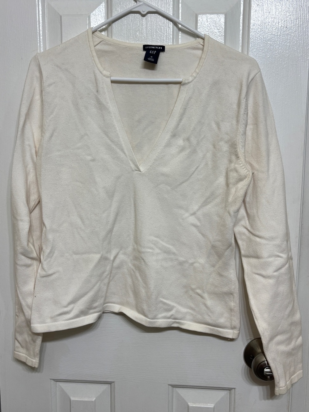 Gap Stretch V Neck Sweater Long Sleeves Size M